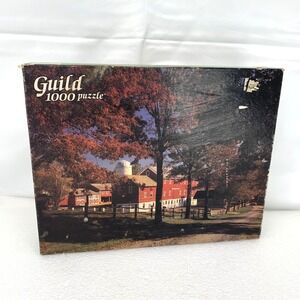 Guild 1000 Piece Jigsaw Puzzle New Jersey Farm Autumn Barn Scene Vintage Sealed
